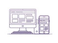 Responsive web design illustration Royalty Free Stock Photo
