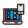 Responsive web design Isolated Vector icon which can easily modify or edit Royalty Free Stock Photo