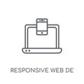 Responsive Web Design linear icon. Modern outline Responsive Web Royalty Free Stock Photo