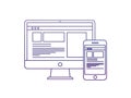 Responsive web design on multiple devices Royalty Free Stock Photo