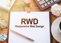 Responsive Web Design or RWD is an approach to web design that aims to make web pages render well on a variety of devices and Royalty Free Stock Photo