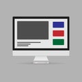 Responsive web design. Set web page on computer Royalty Free Stock Photo