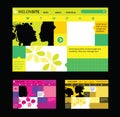 Responsive web design templates in various colors Royalty Free Stock Photo