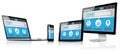 Responsive web design vector set mobile devices Royalty Free Stock Photo
