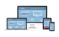 Responsive web desing on different devices.