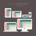 Responsive webdesign technology page design Royalty Free Stock Photo