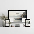 Responsive Website Design, Desktop, Tablet, and Mobile Royalty Free Stock Photo