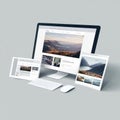 Responsive Website Design, Desktop, Tablet, and Mobile Views Royalty Free Stock Photo