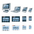 Responsive website design on different electronic devices