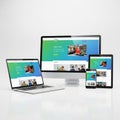 Responsive website design on multiple devices Royalty Free Stock Photo