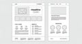 Responsive Website Wireframe Design Layout Royalty Free Stock Photo