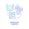 Responsive websites blue gradient concept icon