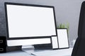 responsive white screen devices Royalty Free Stock Photo