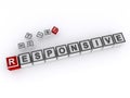 responsive word block on white Royalty Free Stock Photo