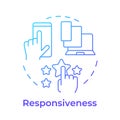 Responsiveness blue gradient concept icon