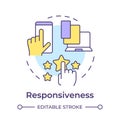 Responsiveness multi color concept icon