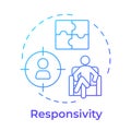 Responsivity blue gradient concept icon Royalty Free Stock Photo