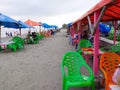 Rest area in the beach. Pantai Panjang Bengkulu