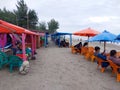 Rest area in the beach. Pantai Panjang Bengkulu