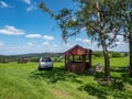 Rest area Rennsteig in the Thuringian Forest Germany Royalty Free Stock Photo