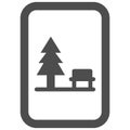 Rest area sign icon, wayfinding sign vector Royalty Free Stock Photo