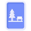 Rest area sign icon, wayfinding sign vector Royalty Free Stock Photo