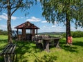 Rest area in the Thuringian Forest in germany Royalty Free Stock Photo