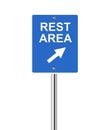 Rest area traffic sign Royalty Free Stock Photo