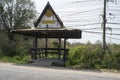 Rest area by the urban road old rotten concept Royalty Free Stock Photo