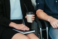 Rest business team coffee break cropped shot Royalty Free Stock Photo