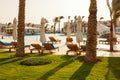 Rest at the hotel, Egyptian landscape Royalty Free Stock Photo