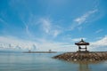 Rest-houses at sanur beach Royalty Free Stock Photo