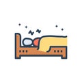 Color illustration icon for Rest, comfort and relief