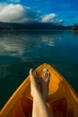 Rest on the lake. Cheolan Royalty Free Stock Photo
