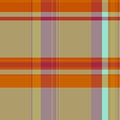 Rest pattern seamless vector, minimal plaid check tartan. Service background texture textile fabric in orange and red colors Royalty Free Stock Photo