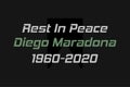 Rest in Peace Diego Maradona typography dark background vector design. Maradona was born in 1960 and died in 2020