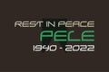 Rest in Peace Pele 1940 to 2022 typography vector design. Pele was born in 1940 and died in 2022