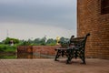 Rest point nearby eternal flame, Lumbini, Nepal Royalty Free Stock Photo