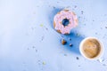 Coffee cup and biscuits donut Royalty Free Stock Photo