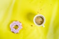 Coffee cup and biscuits donut Royalty Free Stock Photo