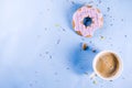 Coffee cup and biscuits donut Royalty Free Stock Photo