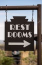 Rest Room Sign In Mesa Verde Royalty Free Stock Photo