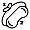 Rest sleep mask icon, outline style