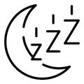 Rest sleeping icon outline vector. Fitness gym