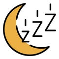Rest sleeping icon vector flat
