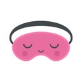 Rest sleeping mask icon flat isolated vector