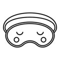 Rest sleeping mask icon, outline style