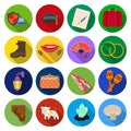 Rest, tourism, business and other web icon in flat style. stone, champignon, mushroom icons in set collection.
