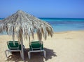 Rest with views of the sea and the beach of Cyprus Royalty Free Stock Photo