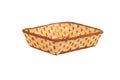 Restangular wicker basket made from shavings Royalty Free Stock Photo